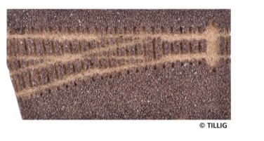 Tillig 86514 Schienenplatte, Weichenradius 2 links